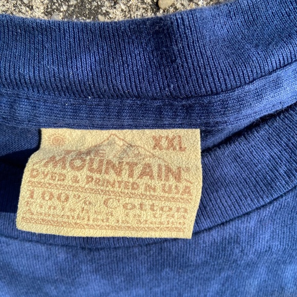 Vintage Tie Dyed Men’s XXL The Mountain Bald Eagle With Lightning Shirt In Navy - Picture 3 of 5